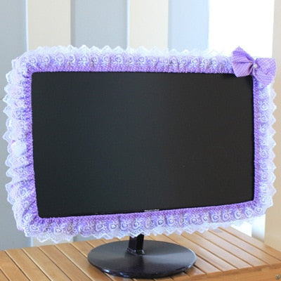 Computer Screen Top Ribbon Elegant Lace Ribbon & Bows Monitor Cover Decor | Kawaii Babe