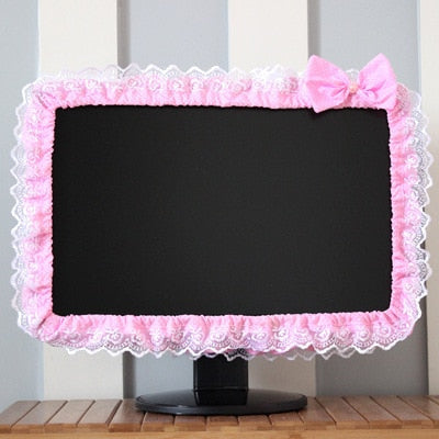 Elegant Lace Ribbon & Bows Monitor Cover Decor | Kawaii Babe