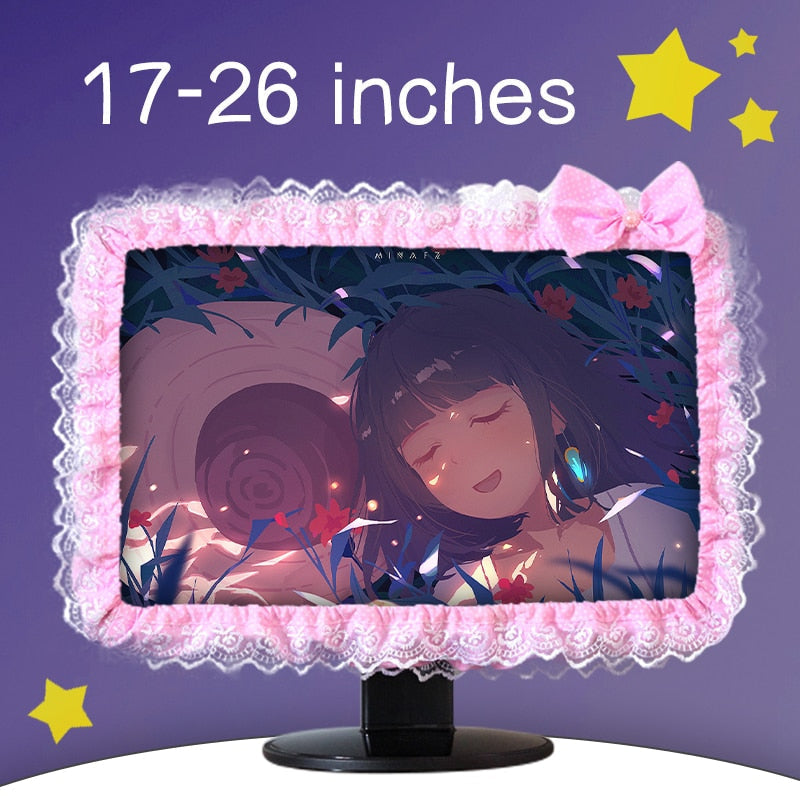 Elegant Lace Ribbon & Bows Monitor Cover Decor | Kawaii Babe
