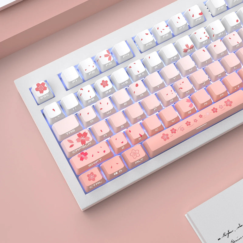 Sakura blossom backlit key caps full set - cherry blossom - japanese blossoms - light up - sakura