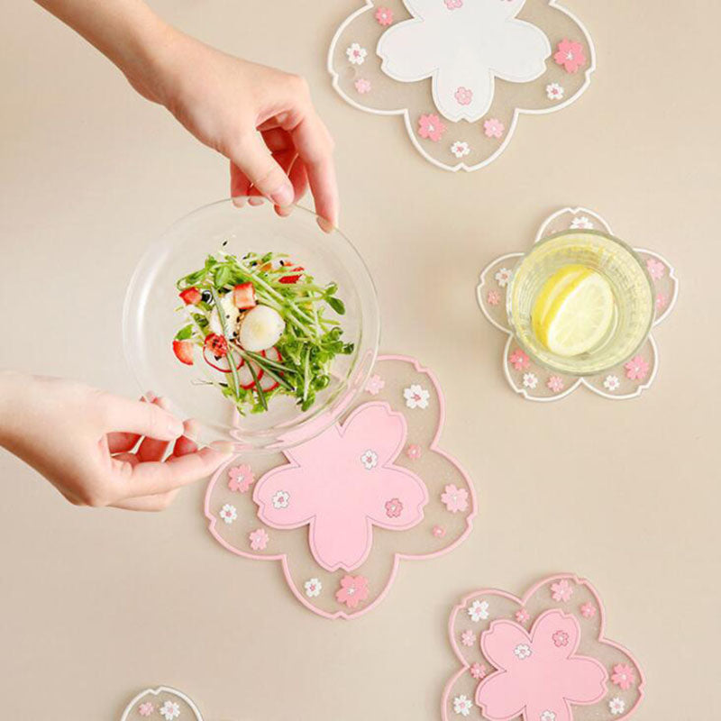 Sakura blossom coasters - cherry blossom - drink coasters - drinkware - kawaii - kitchenware