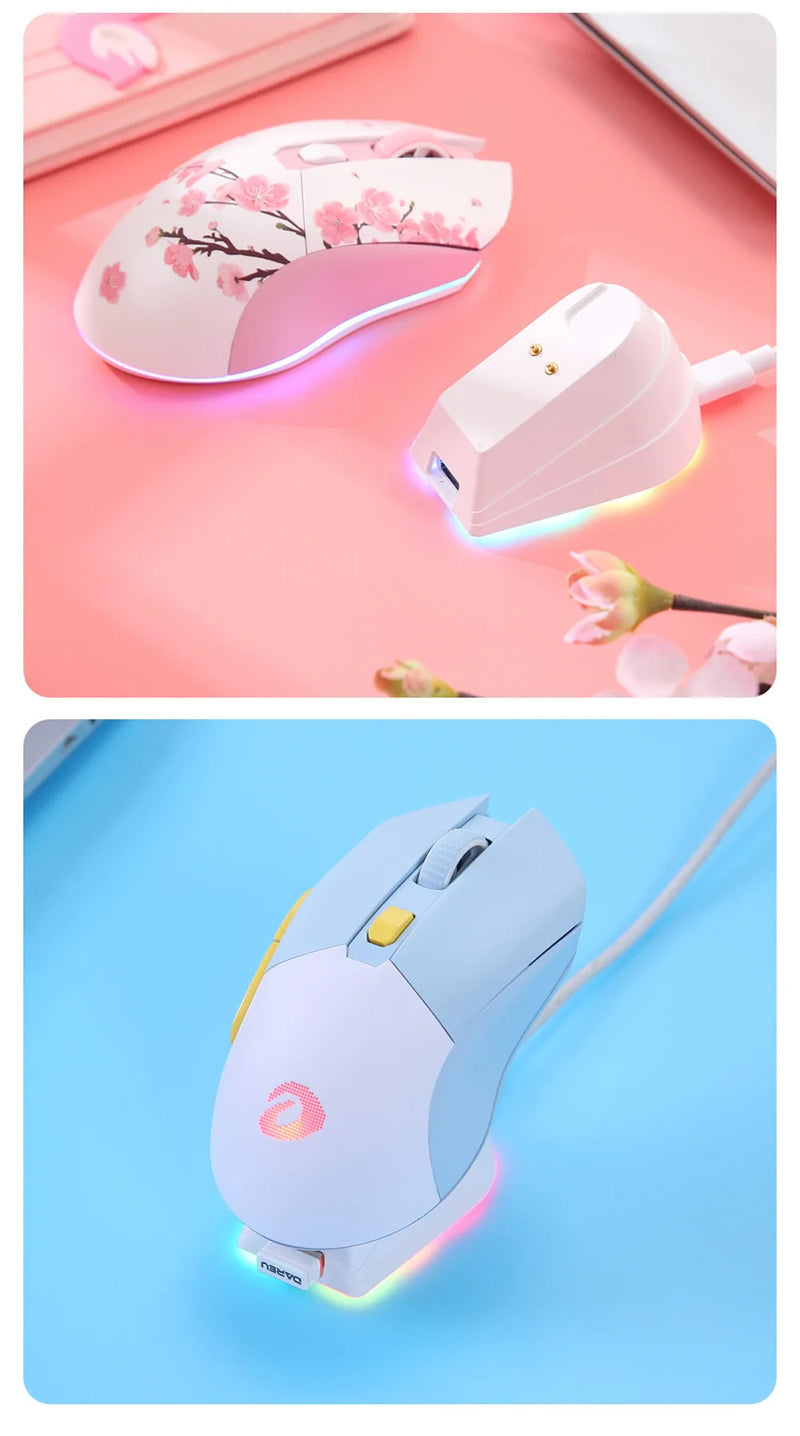 Sakura blossom gaming mouse - cherry blossom - gaming mouse pad - japanese blossoms - led - light up