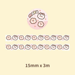 Sakura blossom washi tape - cats - kawaii - stationery - stickers - tape