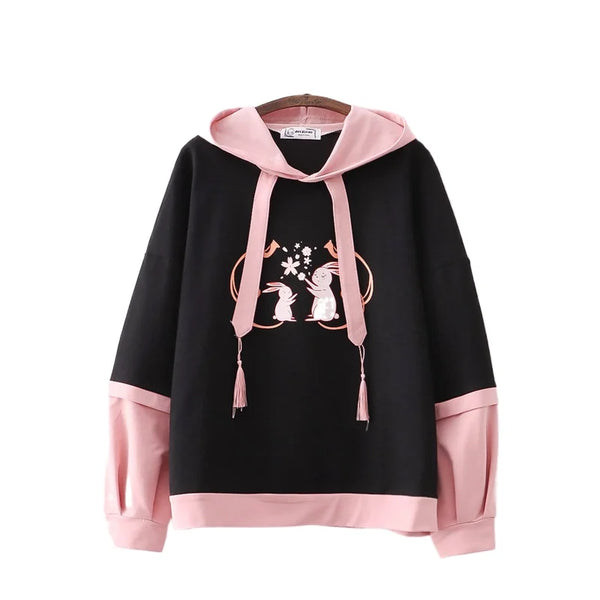 Sweat à Capuche Panda Roux Kawaii Et Fleur De Cerisier - Design Mignon Japonais, Cadeau Pour Fans D’anime, Culture Japonaise