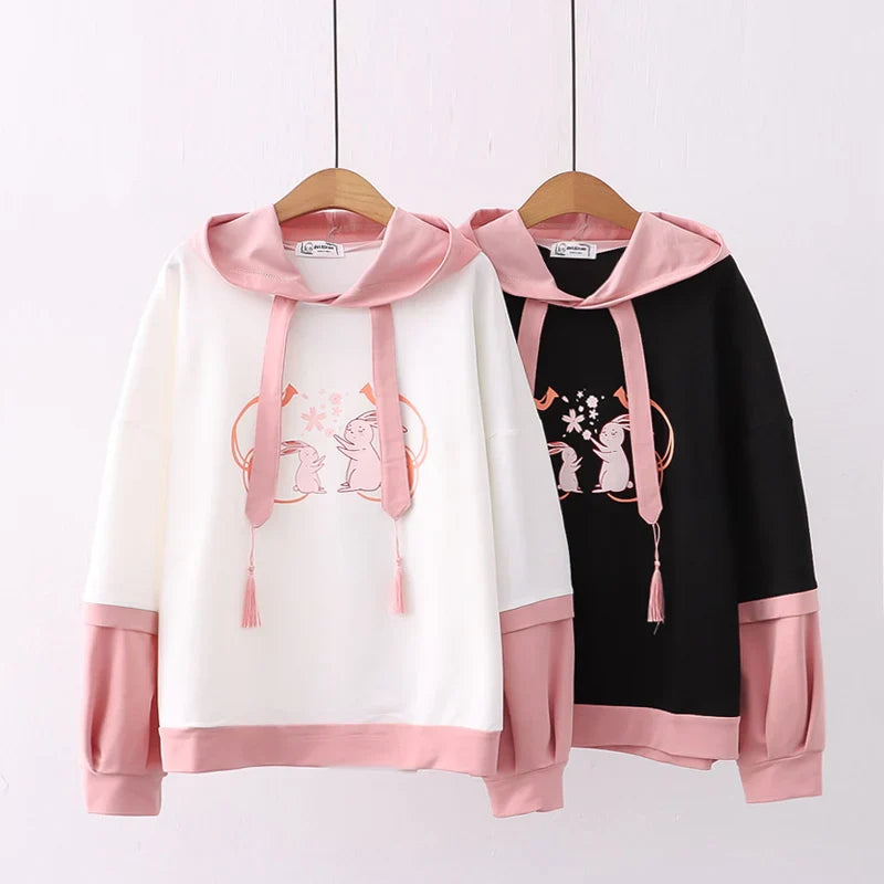 Kawaii bunny hoodie on sale