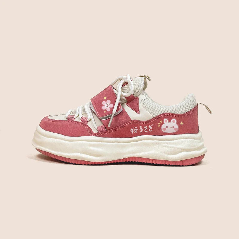 Sakura bunny sneakers - bunny shoes - cherry blossom - blossoms - footwear