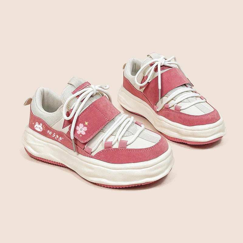 Sakura bunny sneakers - bunny shoes - cherry blossom - blossoms - footwear