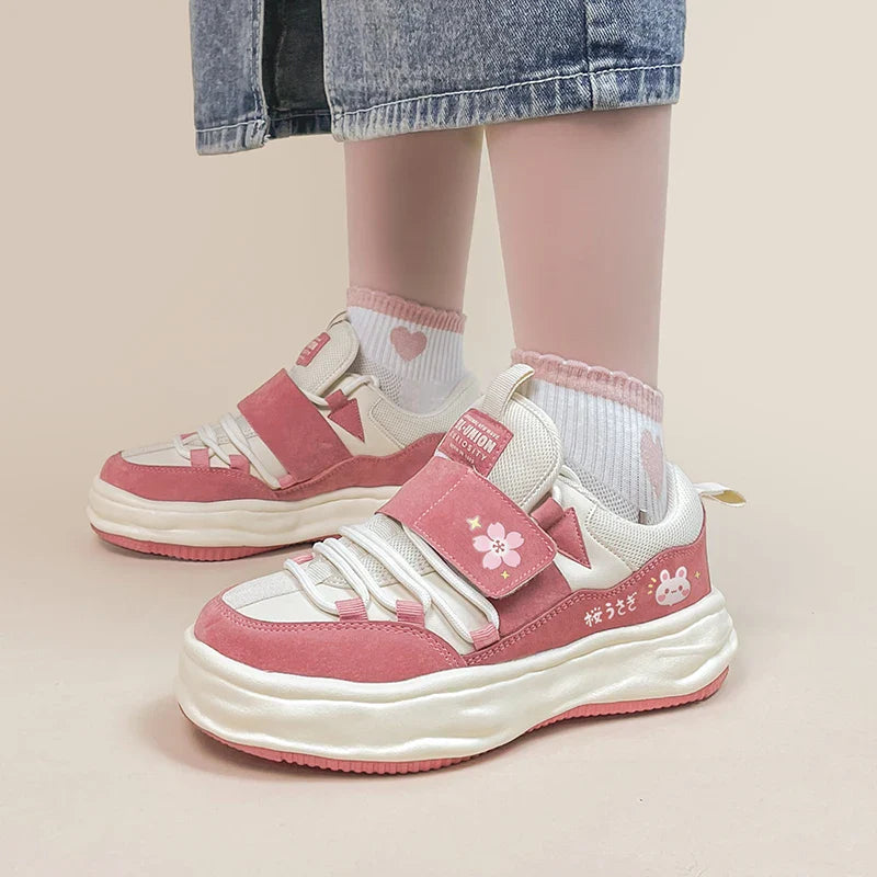 Sakura bunny sneakers - bunny shoes - cherry blossom - blossoms - footwear