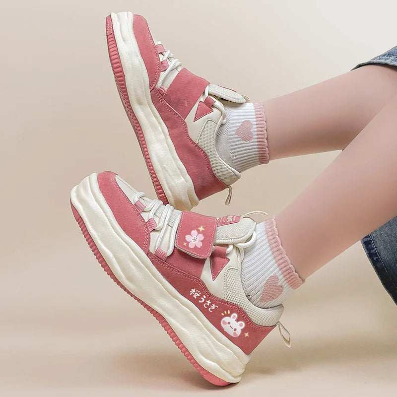 Sakura bunny sneakers - bunny shoes - cherry blossom - blossoms - footwear