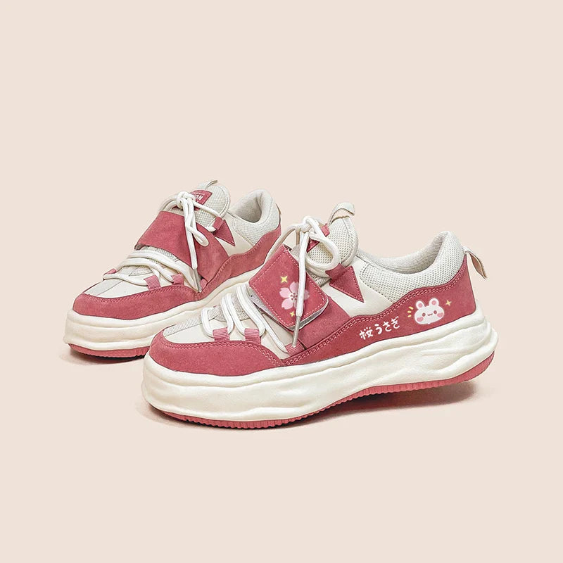 Sakura bunny sneakers - bunny shoes - cherry blossom - blossoms - footwear