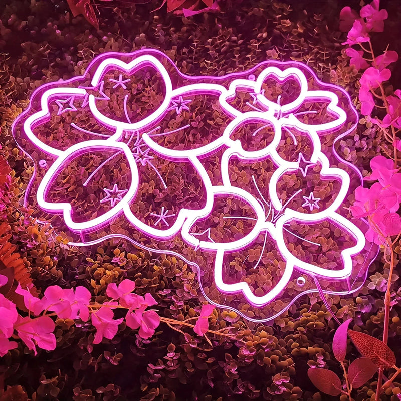 Sakura flower kawaii neon sign - decoration - display lights - kawaii - led - light up sign