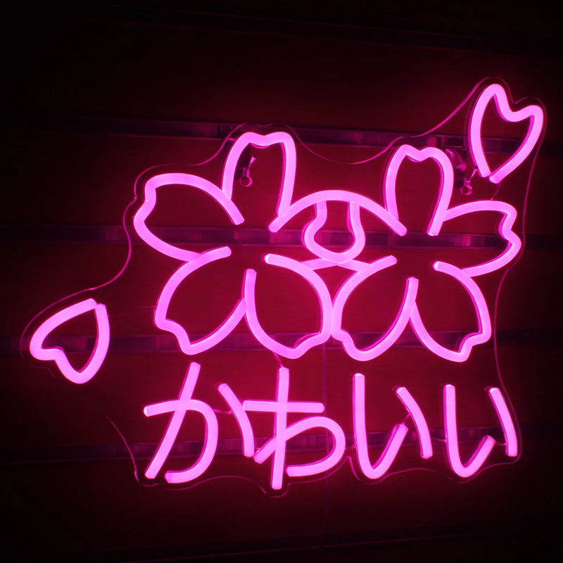 Sakura flower kawaii neon sign - decoration - display lights - kawaii - led - light up sign