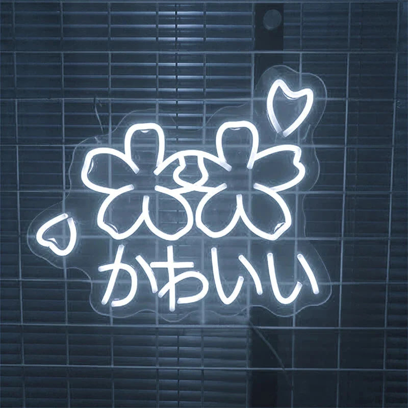 Sakura flower kawaii neon sign - decoration - display lights - kawaii - led - light up sign