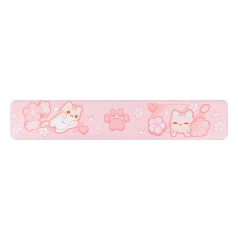 Sakura neko keyboard wrist rest - cats - cherry blossom - blossoms - gamer