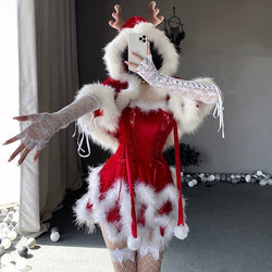 Santa’s lil helper cosplay - christmas dress - dresses - cosplay - cosplaying
