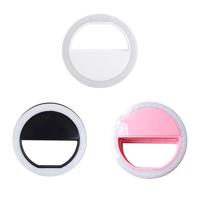 selfie ring light LED Professional photoshoot universal size for all phones clip on flashlight by kawaii babe