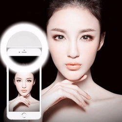 selfie ring light LED Professional photoshoot universal size for all phones clip on flashlight by kawaii babe