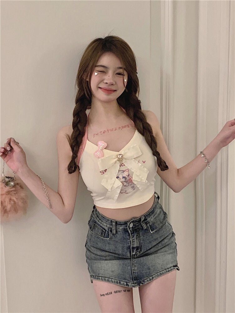 On twelfth Cropped top Kitty Cat Size S On twelfth Cropped top Kitty Cat Size S