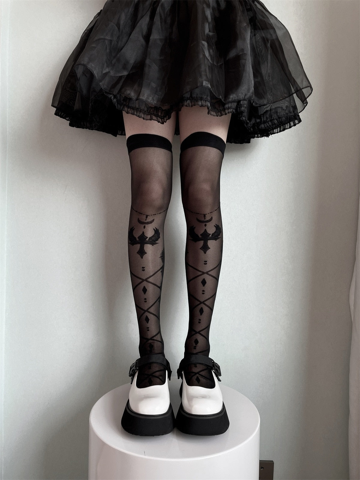 Sheer Lolita Nylon Thigh Highs – Kawaii Babe