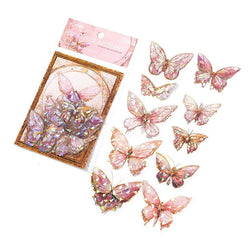 Shimmering butterfly stickers - butterfly - ethereal - realistic - stationery - stickers