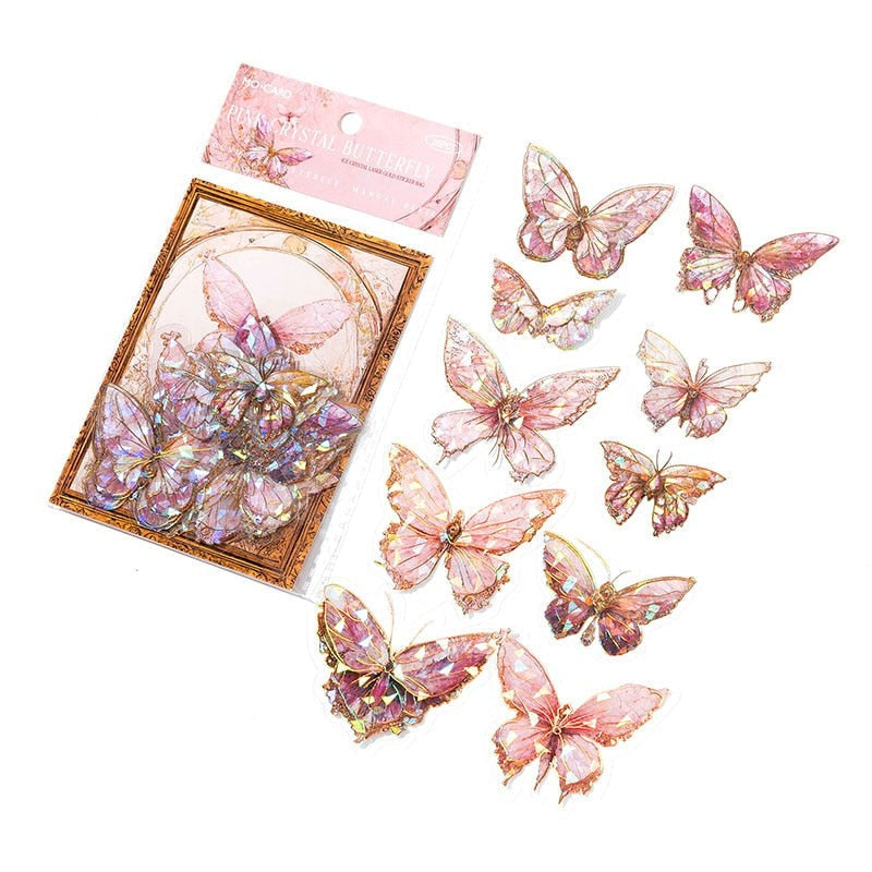 Shimmering butterfly stickers - butterfly - ethereal - realistic - stationery - stickers