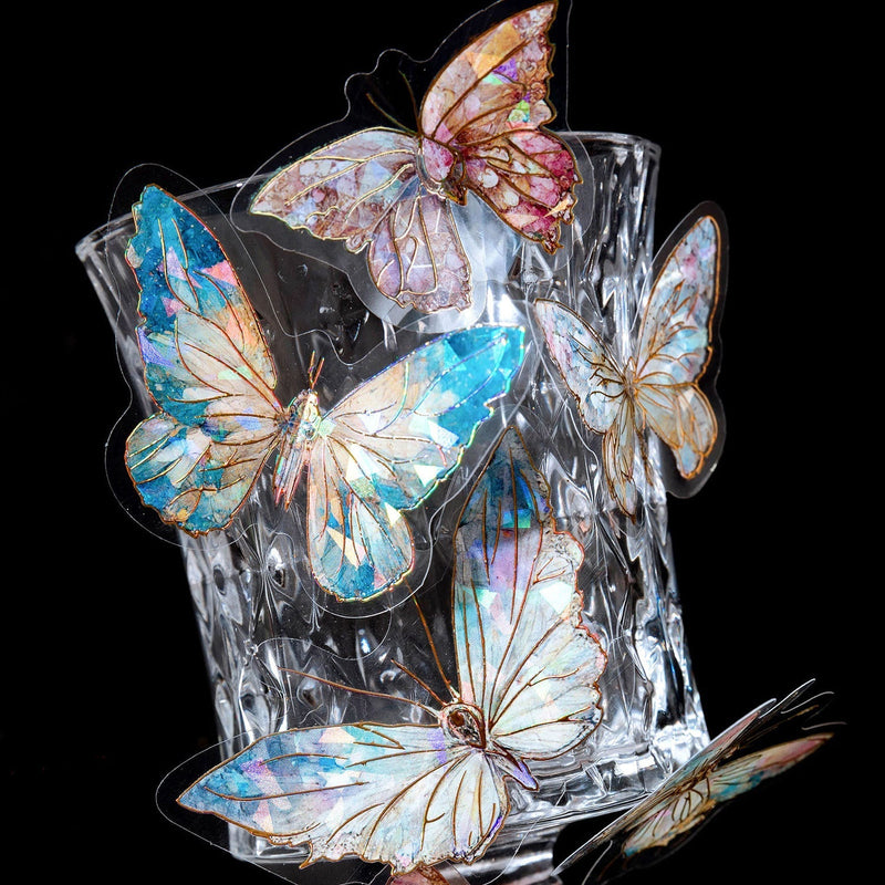 Shimmering butterfly stickers - butterfly - ethereal - realistic - stationery - stickers