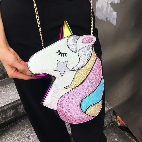 Shimmering unicorn bag - bag - bags - glitetr - glitter - glittering