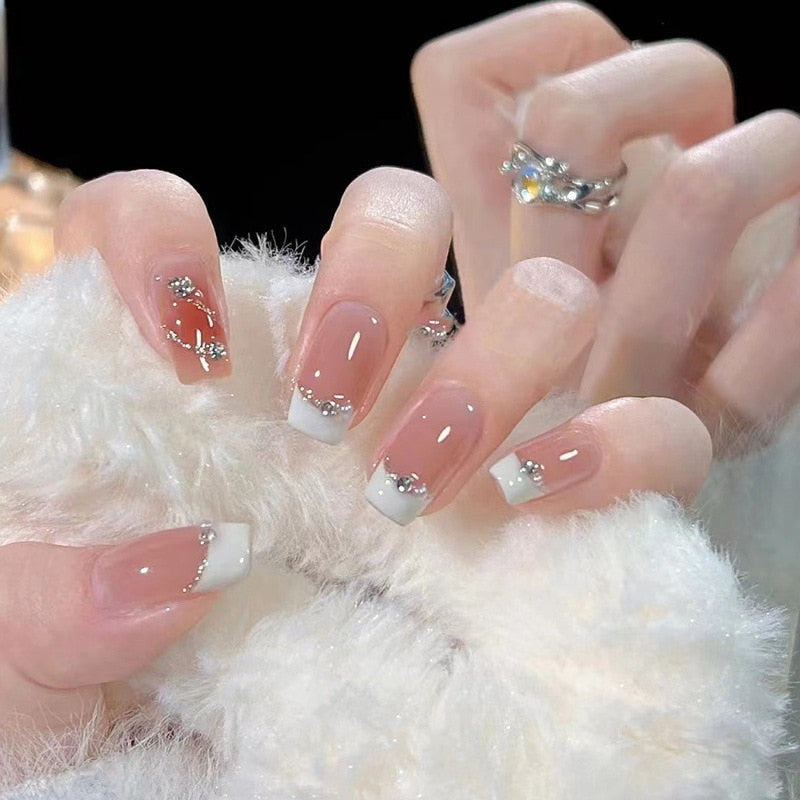 Short angelic press on nails - beauty - fairy-kei - fairycore - kawaii - nails