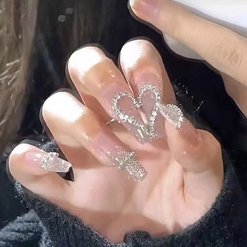 Short angelic press on nails - beauty - fairy-kei - fairycore - kawaii - nails