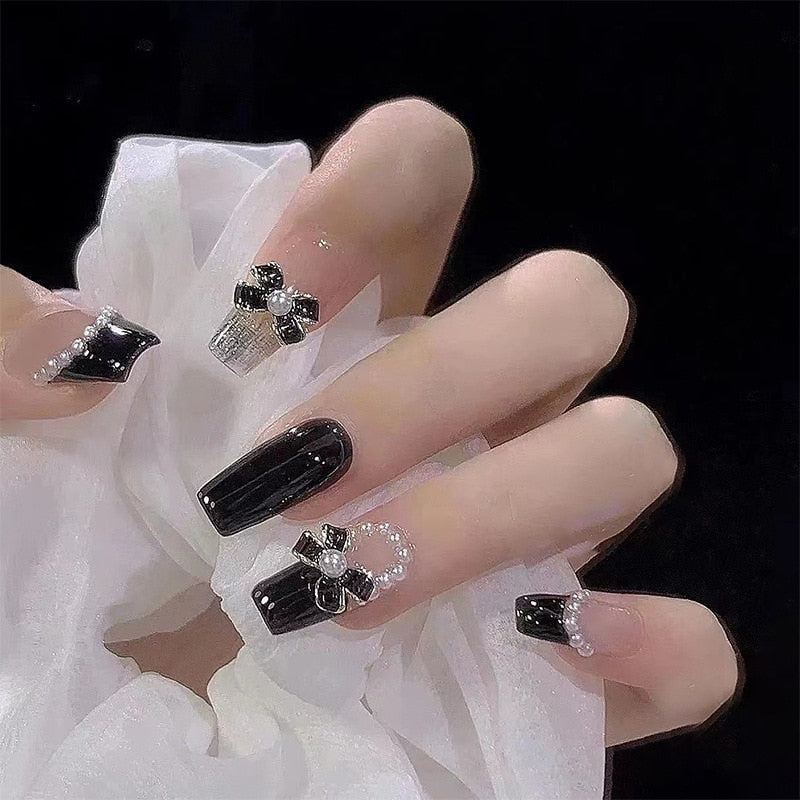 Short angelic press on nails - beauty - fairy-kei - fairycore - kawaii - nails