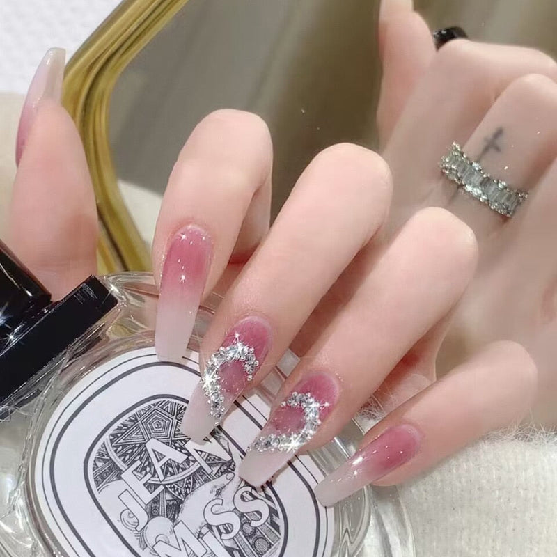 Short angelic press on nails - beauty - fairy-kei - fairycore - kawaii - nails