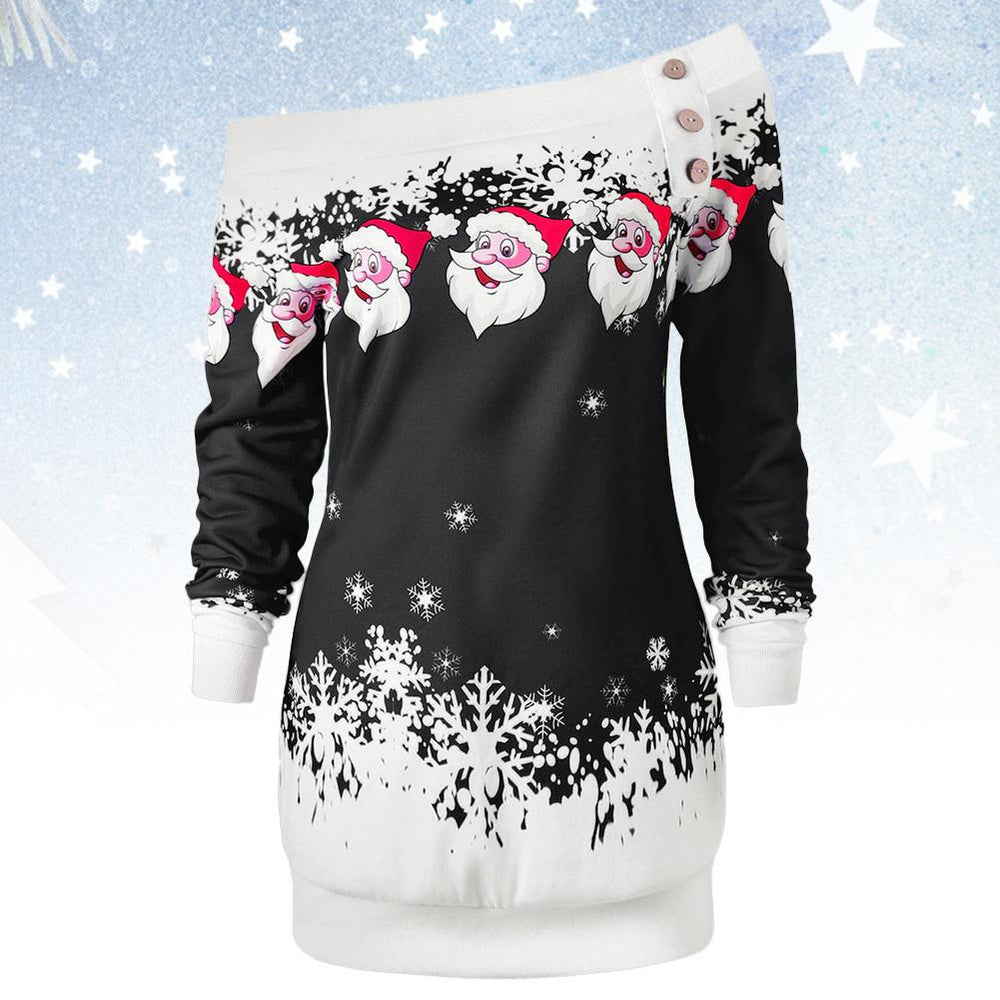 One shoulder christmas sweater hotsell