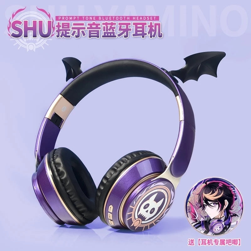Shu yamino devilish bluetooth headset - anime - girl - devil - earphones - head