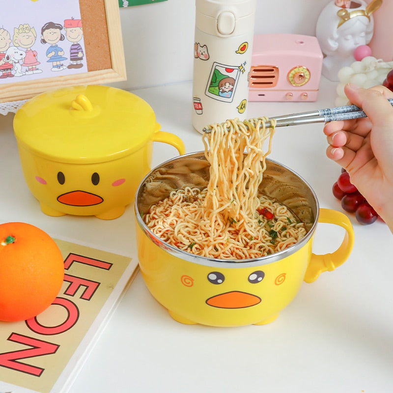 Silly duck ramen bowl - bowl - dinnerwear - flatware - kawaii - ramen