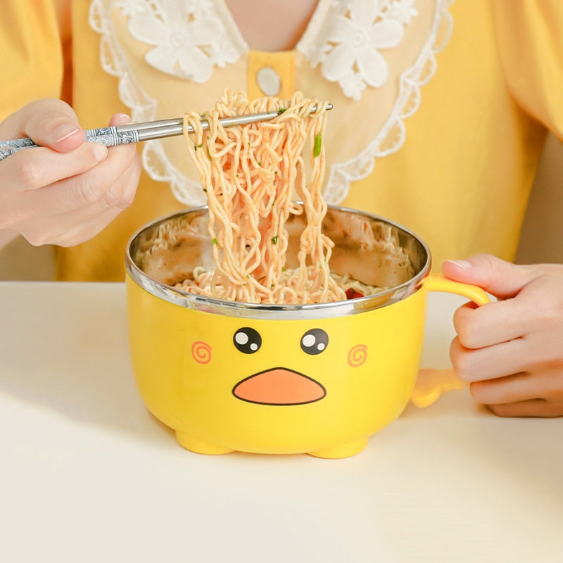 Silly duck ramen bowl - bowl - dinnerwear - flatware - kawaii - ramen