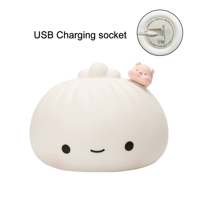 Smol dumpling lamp - desk lamp - dumpling - kawaii - led