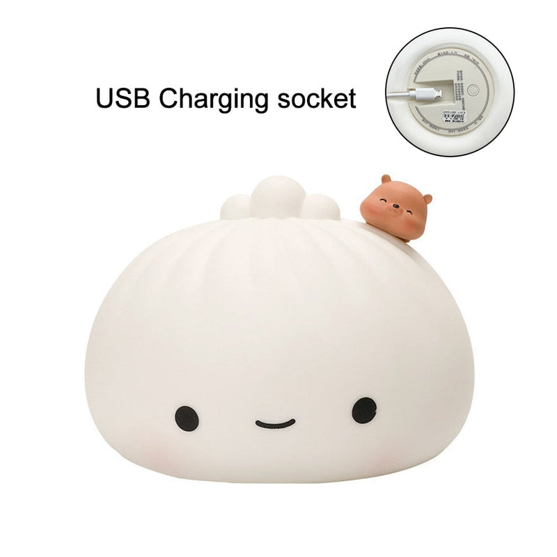 Smol dumpling lamp - desk lamp - dumpling - kawaii - led