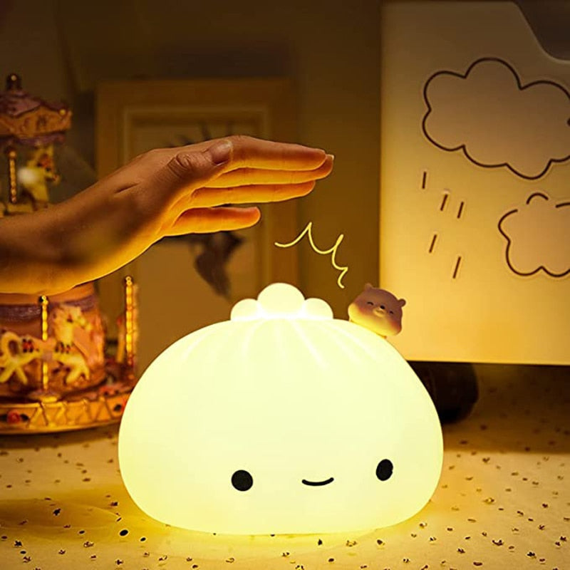 Smol dumpling lamp - desk lamp - dumpling - kawaii - led