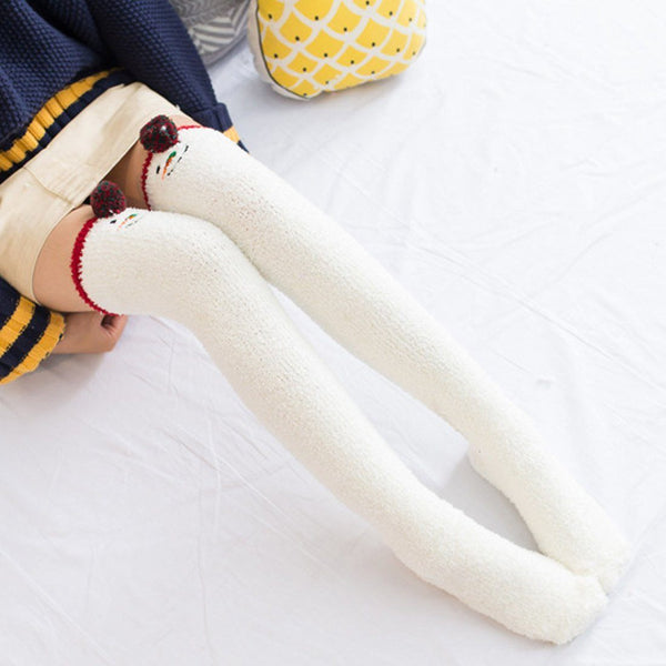 Snowman thigh highs - animal socks - animals - babies - baby