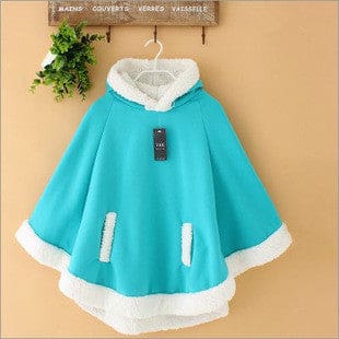 Kawaii soft poncho batwing cape pullover cloak sweater hoodie