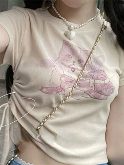 Soft pretty kitty crop top - bear - bears - cat - cats - kawaii