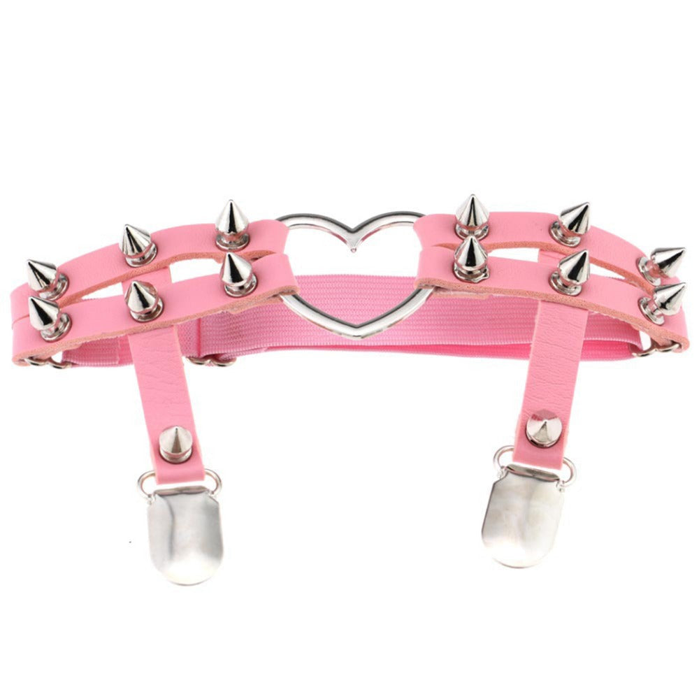Spiky Heart Garter Belt Spiked Goth | Kawaii Babe Spiky Heart Garter Belt Spiked Goth | Kawaii Babe