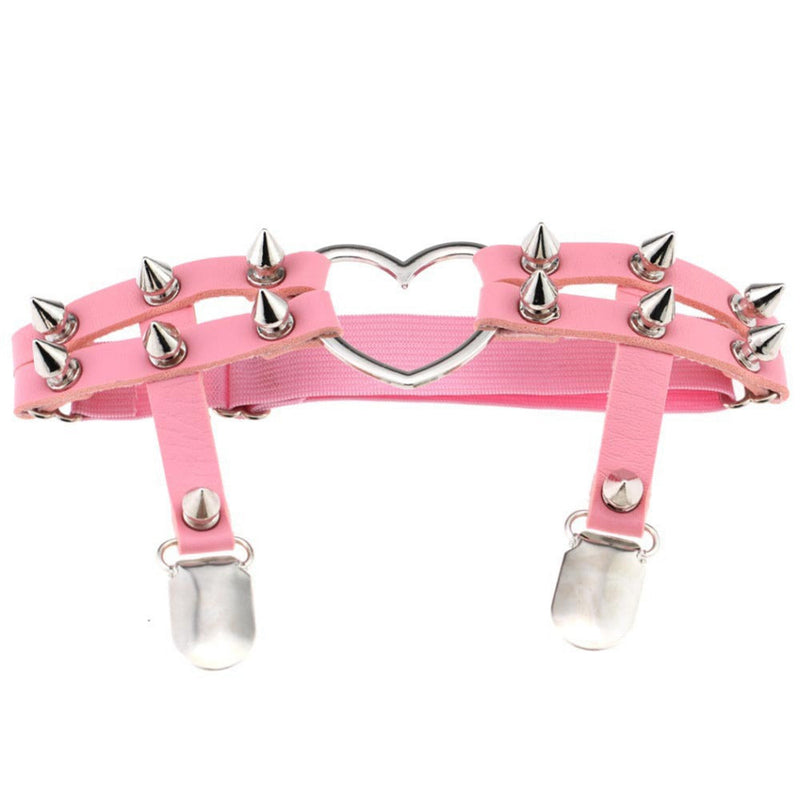 Spiky Heart Garter Belt Spiked Goth | Kawaii Babe Spiky Heart Garter Belt Spiked Goth | Kawaii Babe