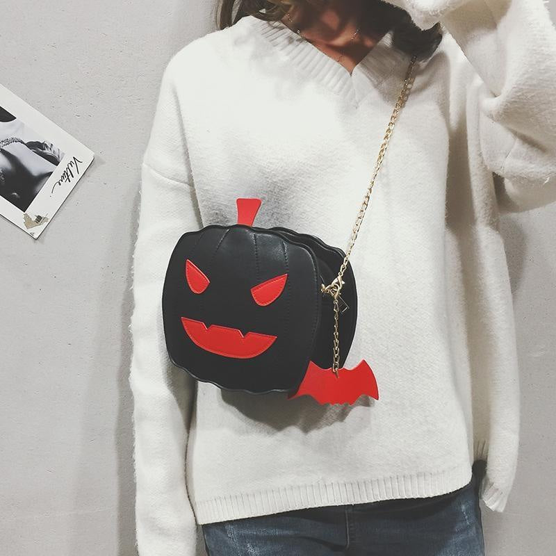 Kawaii spoopy pumpkin bag jack-o-lantern purse halloween