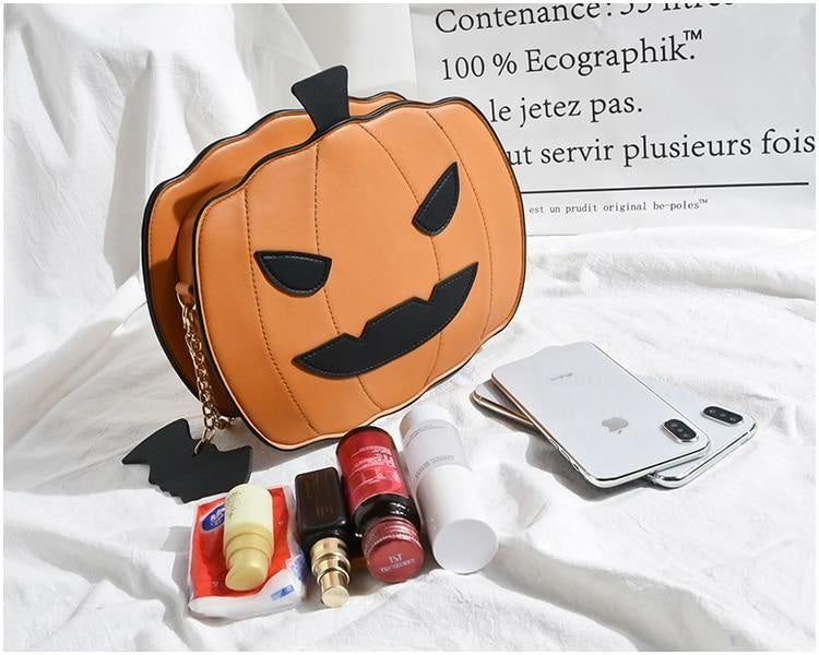 Kawaii spoopy pumpkin bag jack-o-lantern purse halloween