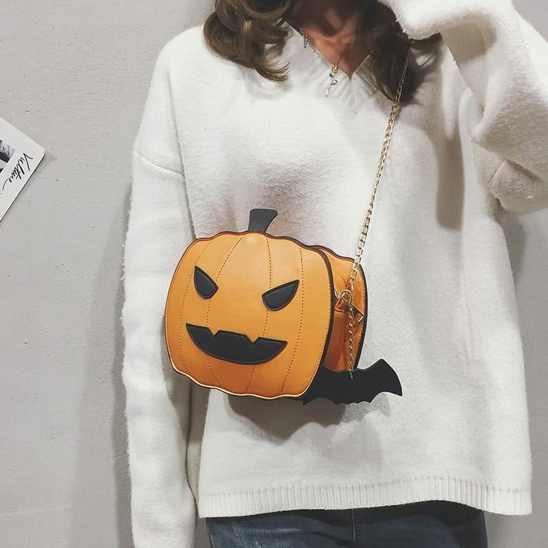 Kawaii spoopy pumpkin bag jack-o-lantern purse halloween