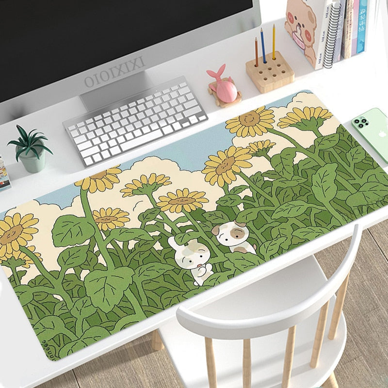 Spring florals mouse pad - desk mat - pad - floral - kawaii - mouse