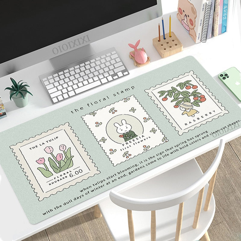 Spring florals mouse pad - desk mat - pad - floral - kawaii - mouse