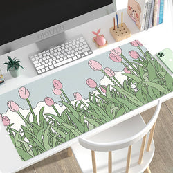 Spring florals mouse pad - desk mat - pad - floral - kawaii - mouse