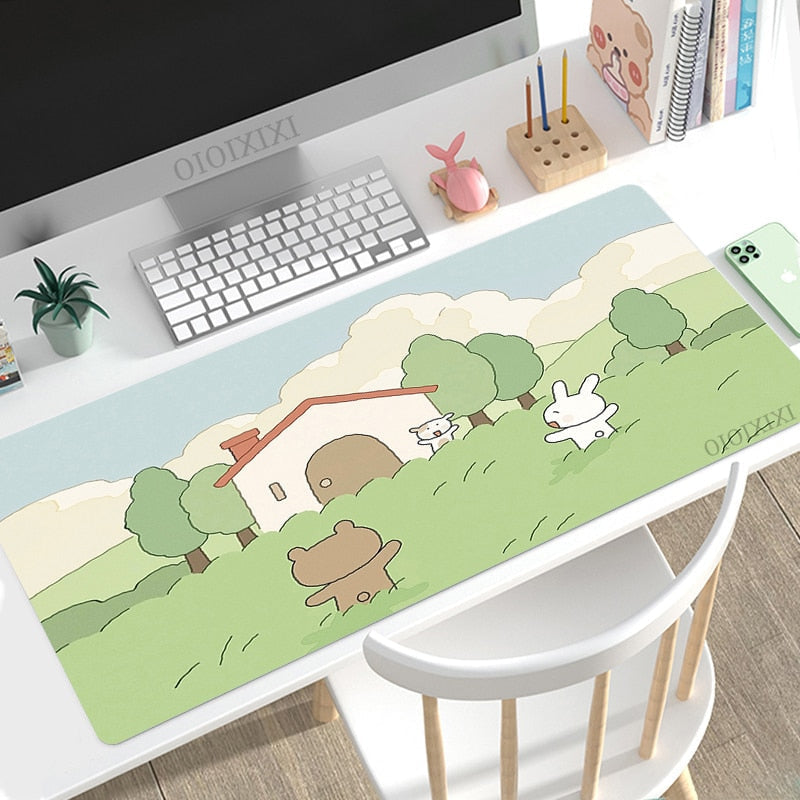 Spring florals mouse pad - desk mat - pad - floral - kawaii - mouse